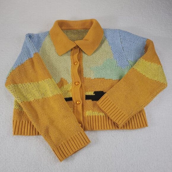 Ribbed Knit Cardigan Sweater - Picture 2 of 13